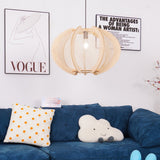 Mid-Century Scandinavische Houten Hanglampen