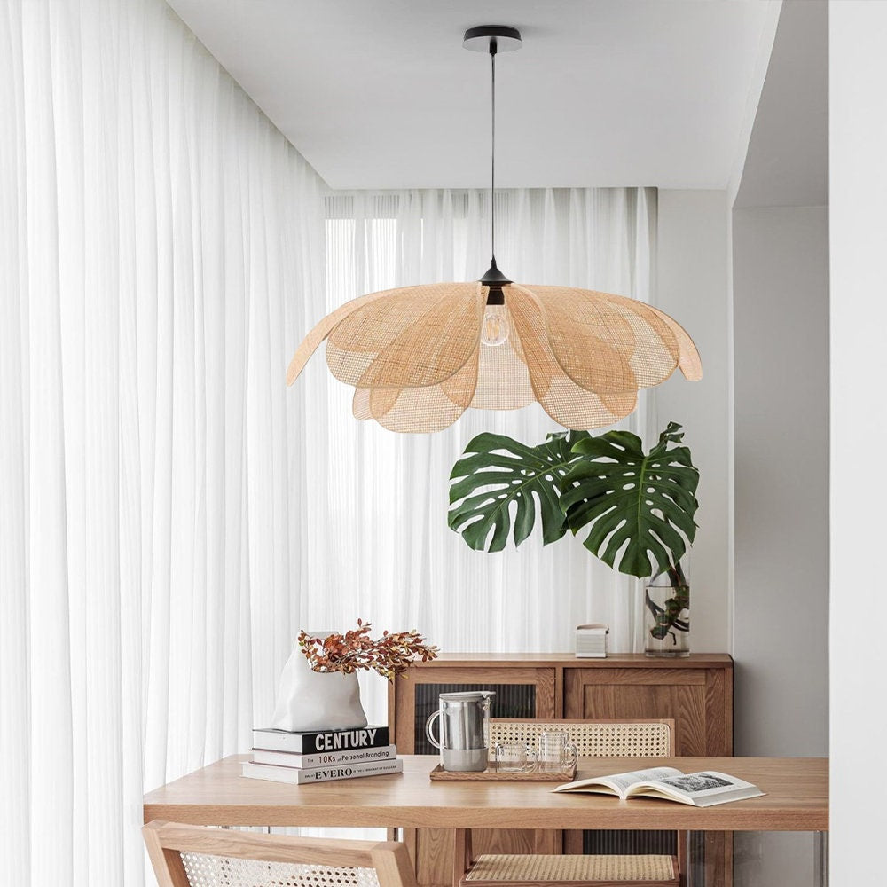Rotan Bloem Rustieke Hanglamp