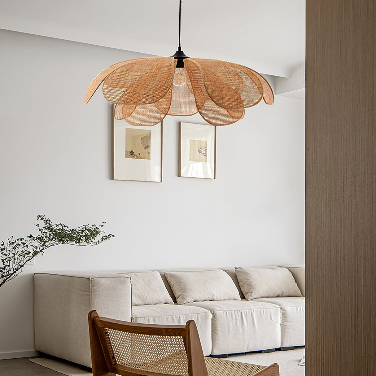 Rotan Bloem Rustieke Hanglamp