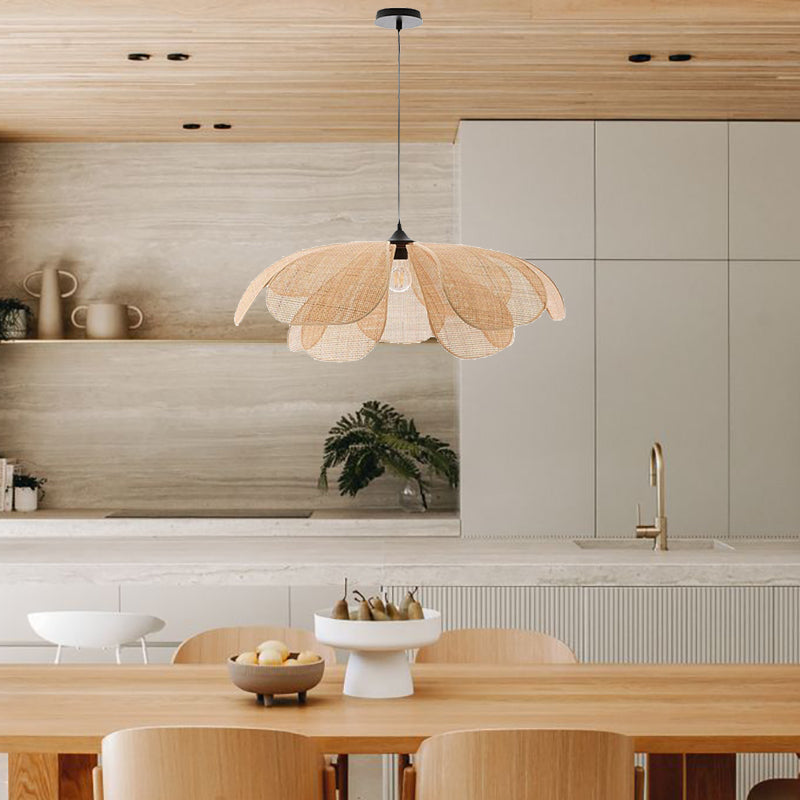 Rotan Bloem Rustieke Hanglamp