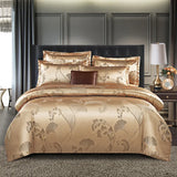 Luxe Satijn Rayon Jacquard Dekbedovertrek Set 220x240 | Zomer Beddengoed Tweepersoons, Queen, Kingsize