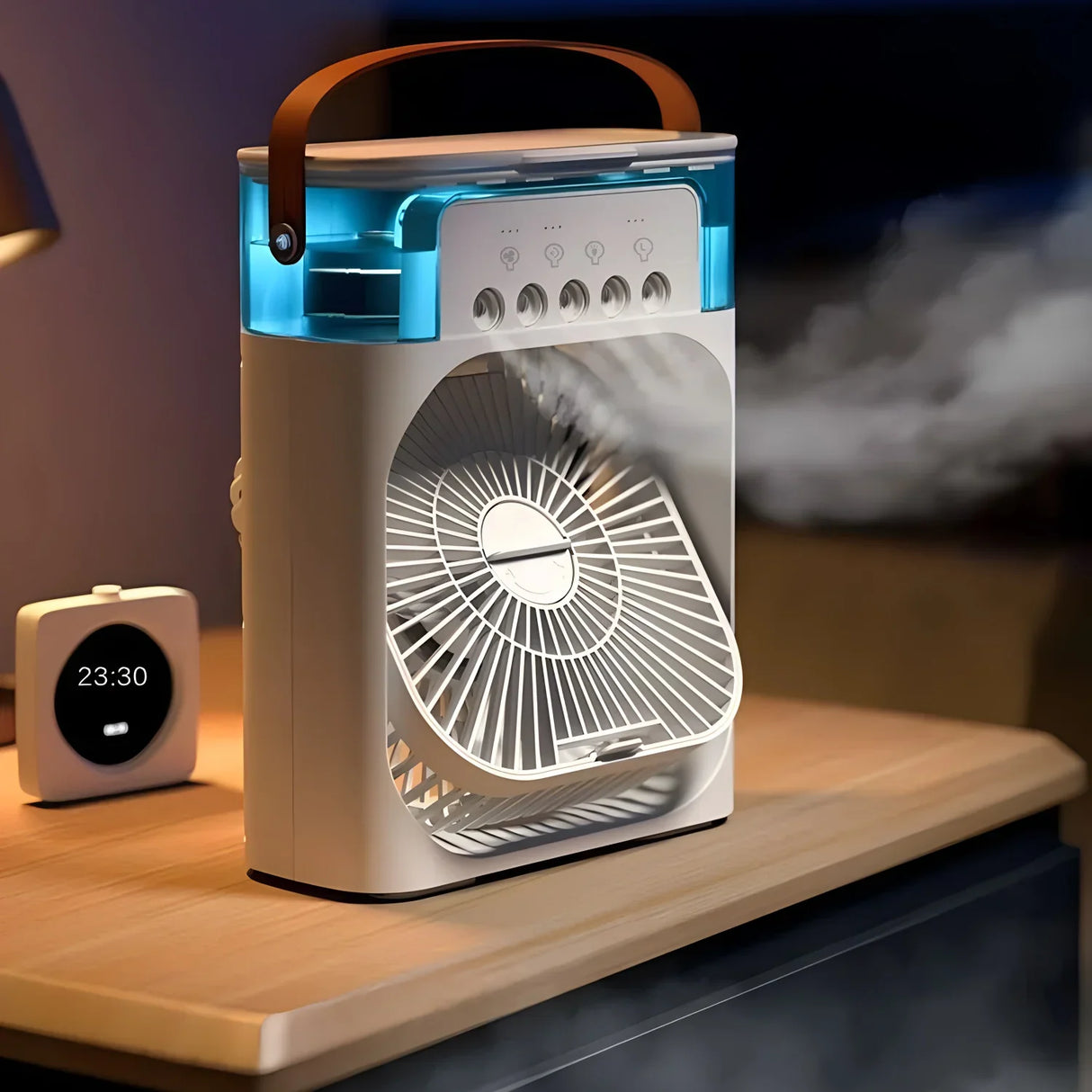 Draagbare 3-in-1 AirCooler met Ventilator, Airconditioner en Luchtbevochtiger - Energiezuinig, 7-kleuren LED verlichting