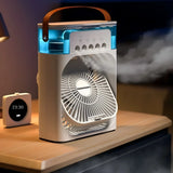Draagbare 3-in-1 AirCooler met Ventilator, Airconditioner en Luchtbevochtiger - Energiezuinig, 7-kleuren LED verlichting