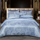 Luxe Satijn Rayon Jacquard Dekbedovertrek Set 220x240 | Zomer Beddengoed Tweepersoons, Queen, Kingsize