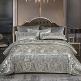 Luxe Satijn Rayon Jacquard Dekbedovertrek Set 220x240 | Zomer Beddengoed Tweepersoons, Queen, Kingsize