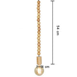 Retro Houten Geometrische Kralen Slinger Verlichting Hanglamp