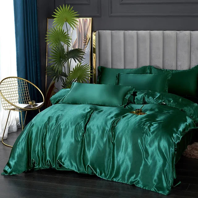 Luxe Zijde Satijnen Beddengoed Set - Ultiem Comfort en Stijl voor Jouw Slaapkamer