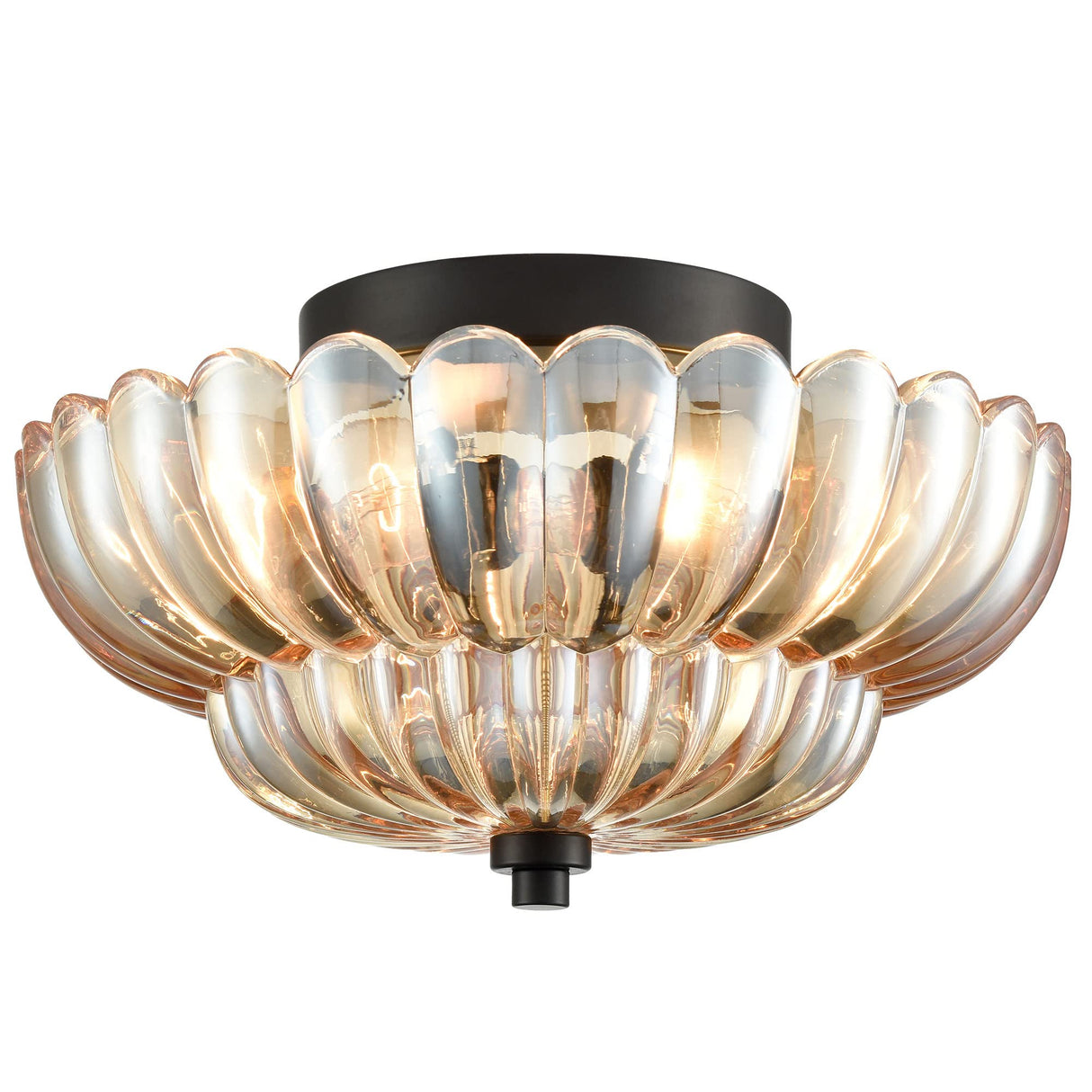 Semi Flush Mount Plafondlampen Parapluevormige Glazen Lamp