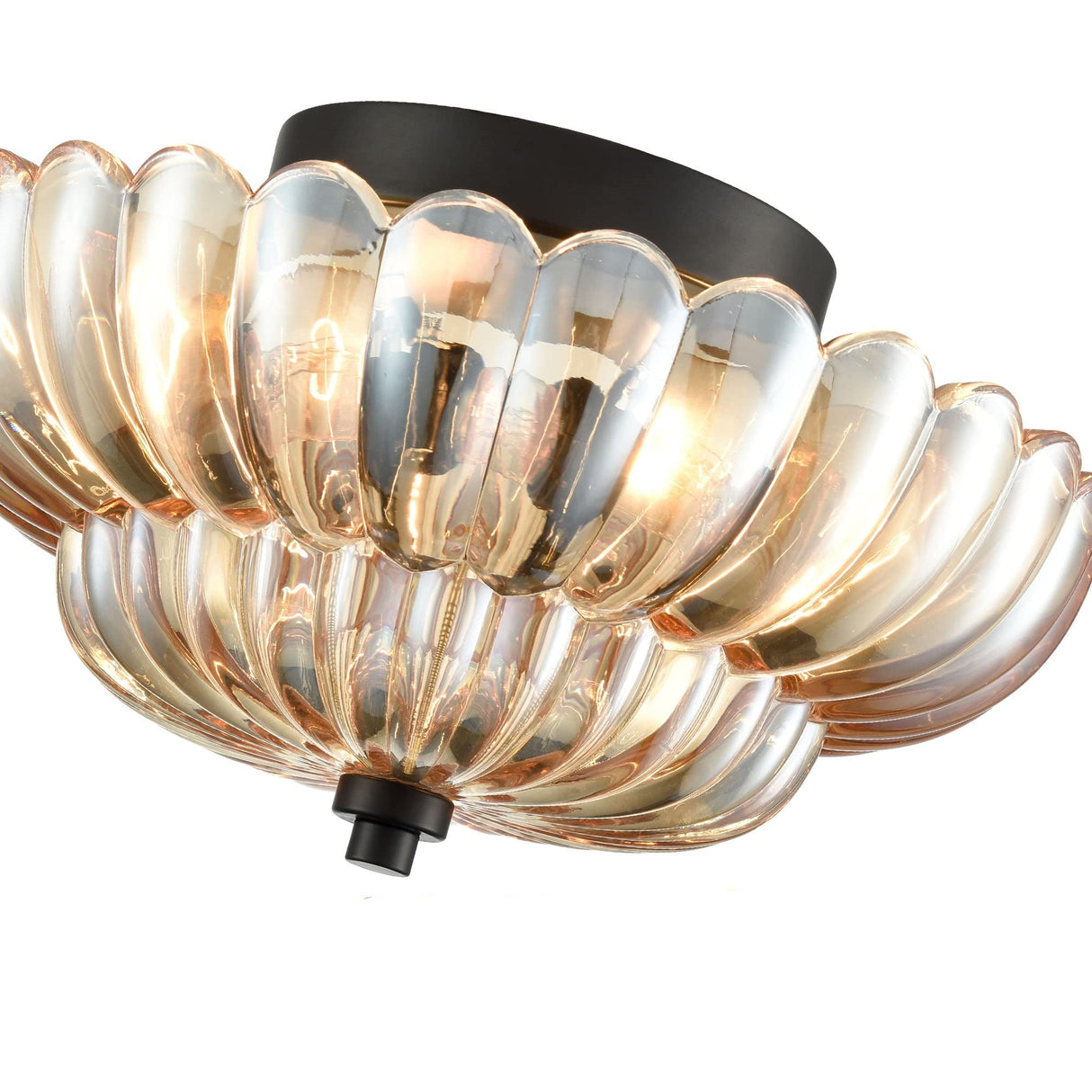 Semi Flush Mount Plafondlampen Parapluevormige Glazen Lamp