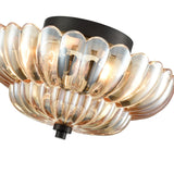 Semi Flush Mount Plafondlampen Parapluevormige Glazen Lamp