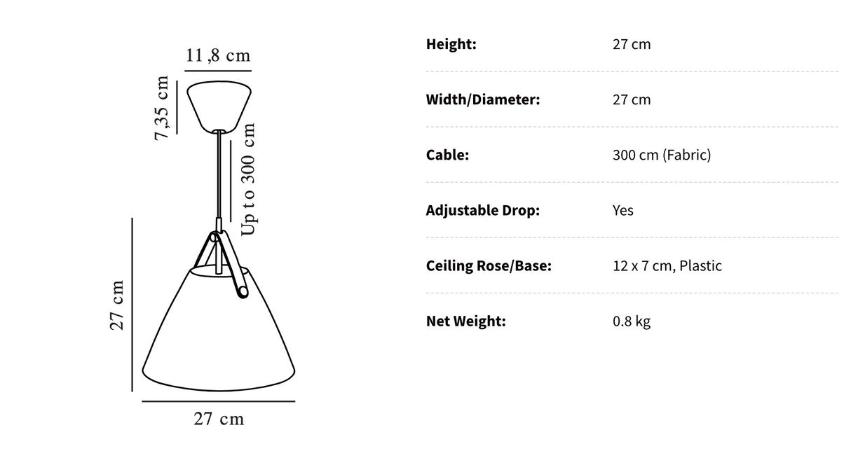 Industriële Hanglamp met Lederen Strap