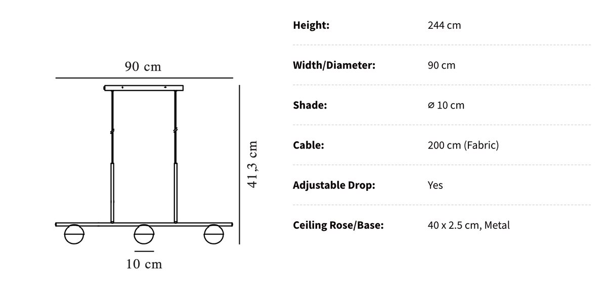Nyx 3-Lichts Hanglamp Modern Ontwerp