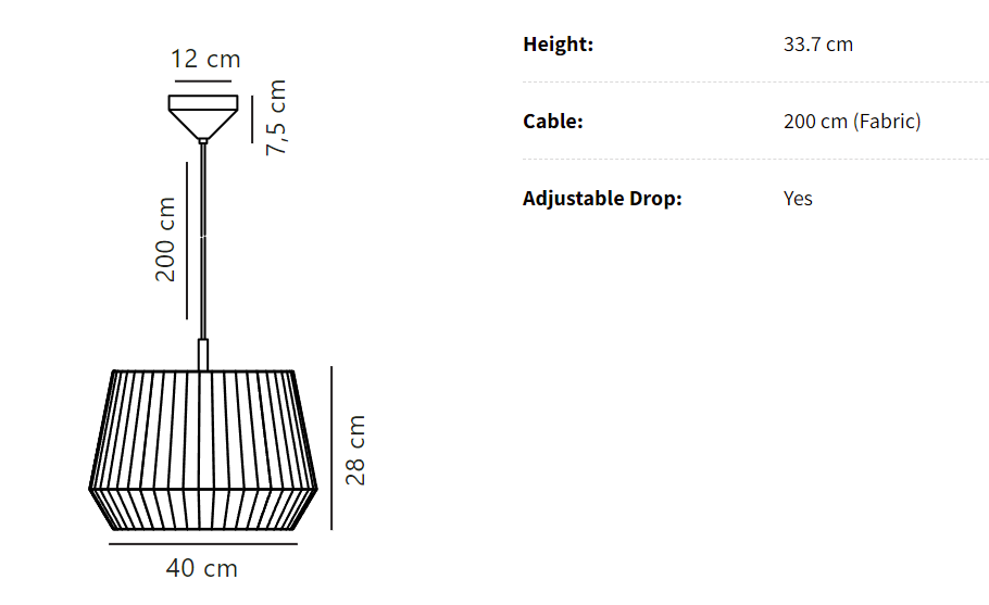 Hyde Hanglamp Modern Weefsel Design