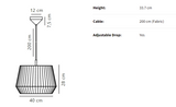 Hyde Hanglamp Modern Weefsel Design