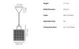 Liora Hanglamp met Kristallen Decoratie