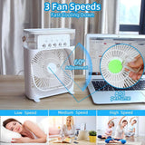 Draagbare 3-in-1 AirCooler met Ventilator, Airconditioner en Luchtbevochtiger - Energiezuinig, 7-kleuren LED verlichting