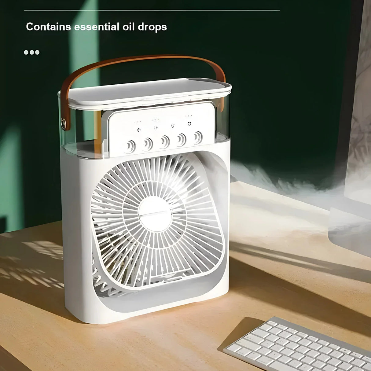 Draagbare 3-in-1 AirCooler met Ventilator, Airconditioner en Luchtbevochtiger - Energiezuinig, 7-kleuren LED verlichting