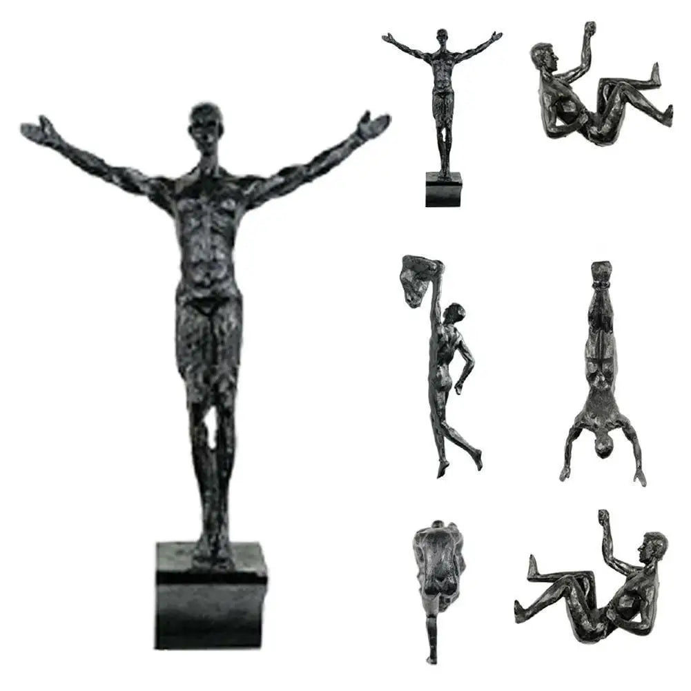 Moderne Atleet Rock Klimmen Man Muurdecoratie - Creatieve Hars Wanddecor voor Thuis en Kantoor