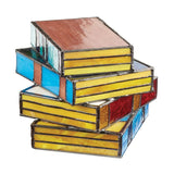 GlassNovel - Unieke Gekleurd Glas Boekenlamp | Kunstzinnige Verlichting voor Huisdecoratie