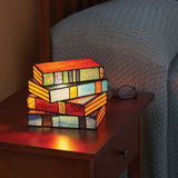 GlassNovel - Unieke Gekleurd Glas Boekenlamp | Kunstzinnige Verlichting voor Huisdecoratie