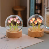 TulipGlow - Tulpen LED Tafellamp | Unieke Bloemvormige Designlamp voor Bureau en Nachtkastje