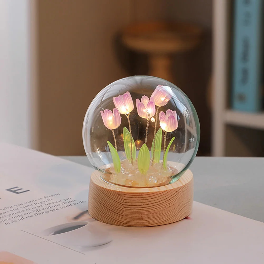 TulipGlow - Tulpen LED Tafellamp | Unieke Bloemvormige Designlamp voor Bureau en Nachtkastje