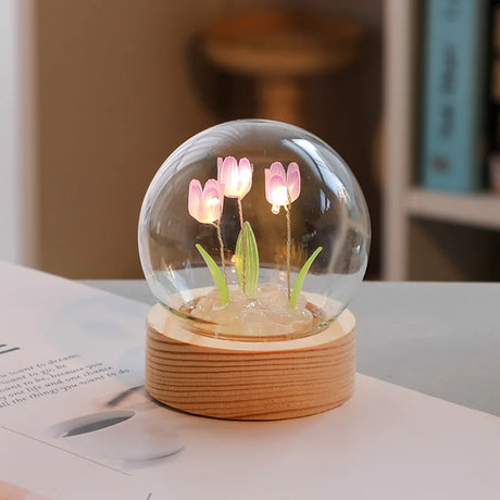 TulipGlow - Tulpen LED Tafellamp | Unieke Bloemvormige Designlamp voor Bureau en Nachtkastje