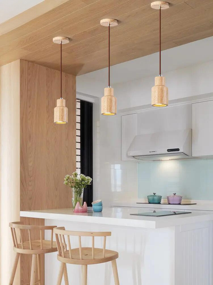 Scandinavische Houten Hanglamp – Minimalistisch Design voor Woonkamer en Slaapkamer | Natuurlijke Houtlook