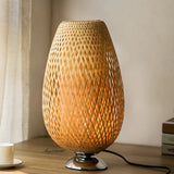 RustiekLicht - Vintage Bamboe Tafellamp | Handgemaakt & Duurzaam | Perfect voor Woonkamer & Slaapkamer
