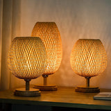 RustiekLicht - Vintage Bamboe Tafellamp | Handgemaakt & Duurzaam | Perfect voor Woonkamer & Slaapkamer