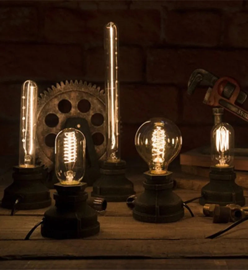 AquaCraft - Industriële Waterpijplamp | Vintage Waterpijp Tafellamp voor Unieke Verlichting