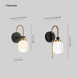 Eryn Moderne LED Wandlamp - Zwart-Goud Design - Energiezuinige Verlichting voor Slaapkamer en Woonkamer