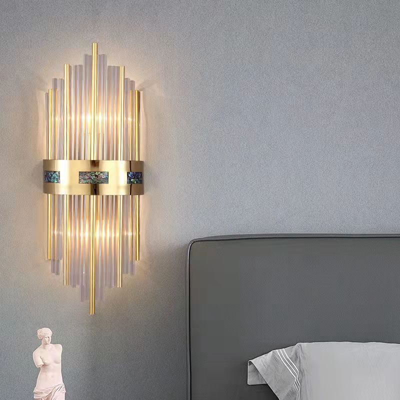 Luxe Kristal LED Wandlamp - Goud Metaal/Acryl - Voor Woonkamer & Slaapkamer