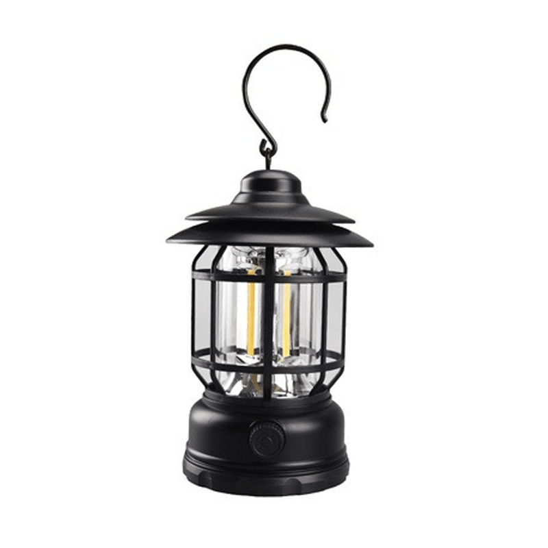 Draagbare Retro Campingleucht - VintageGlow, LED Campinglamp voor Outdoor, Tuin, en Avonturen
