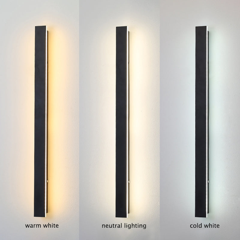 Zenith - Strakke LED Wandlampen Zwart Metaal voor Binnen en Buiten, Modern Design voor Tuin en Hal
