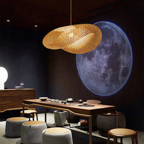 ZenBamboo LED Hanglamp - Bamboe Bol Verlichting voor Moderne Slaapkamer | Energiezuinige Natuurlijke Lampen