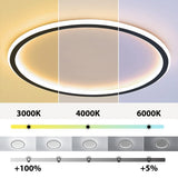 LunaNova - Moderne LED Plafondlamp Metaal/Acryl voor Woon- en Slaapkamer, Zwart/Wit Design
