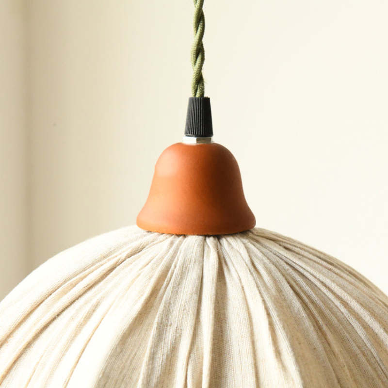 EcoLume - Minimalistische Scandinavische LED Hanglamp Beige Stoffen Kap, Verstelbaar voor Woonkamer en Eetkamer