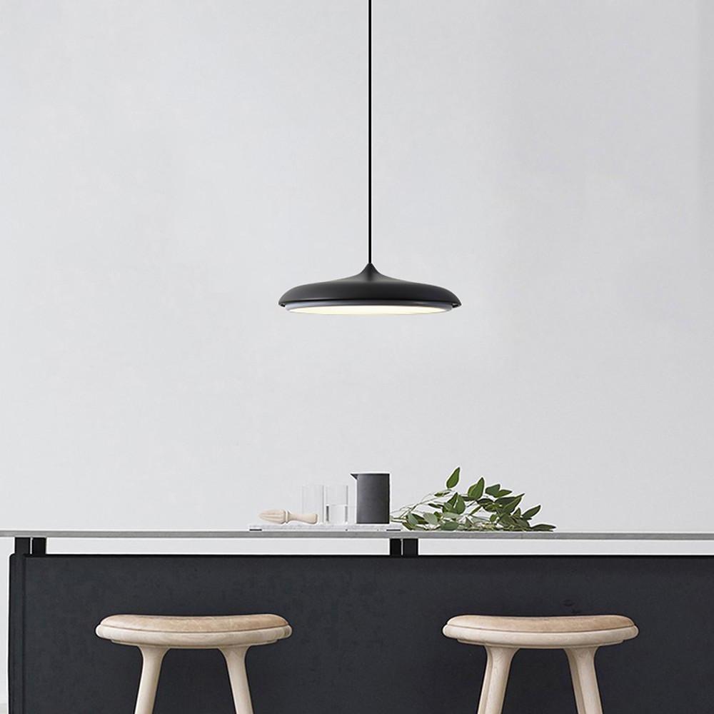 Verstelbare LED Hanglamp - Moderne Metalen Designlamp met Warm & Helder Licht, 40cm Diameter, Geschikt voor Woonkamer/Keuken