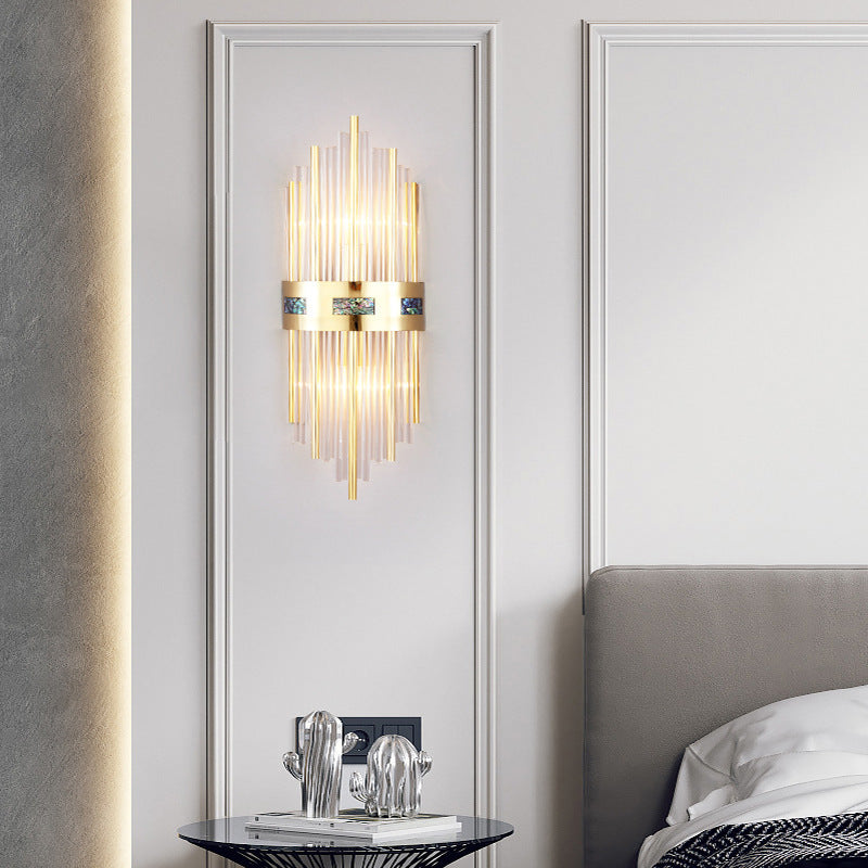 Luxe Kristal LED Wandlamp - Goud Metaal/Acryl - Voor Woonkamer & Slaapkamer
