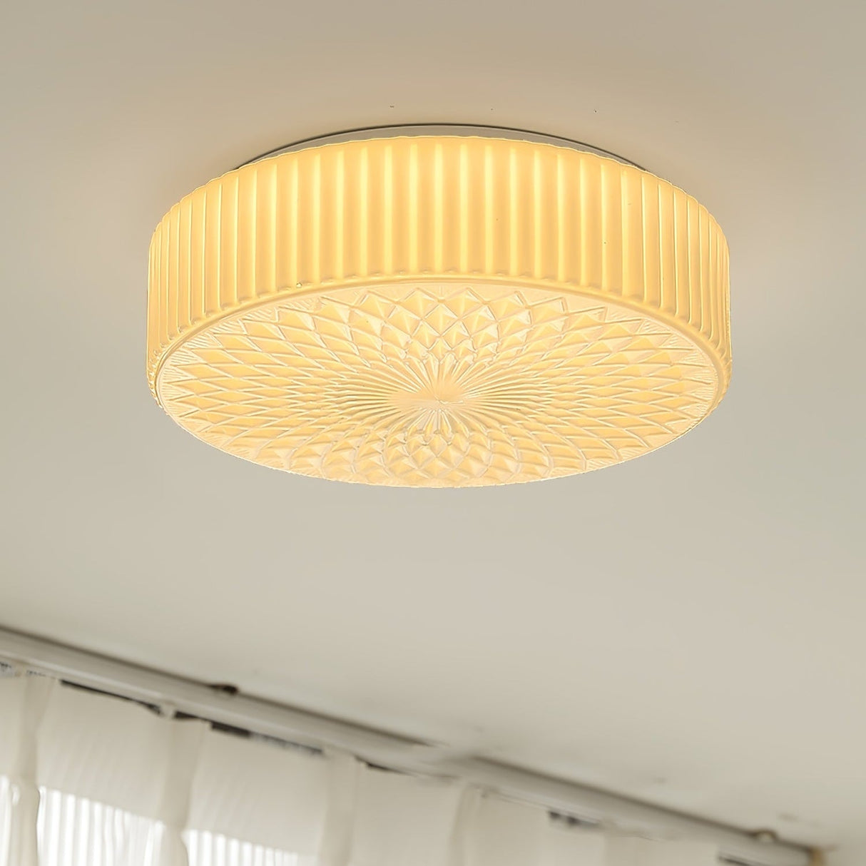 Retro Nostalgie Melkwit Glazen Plafondlamp