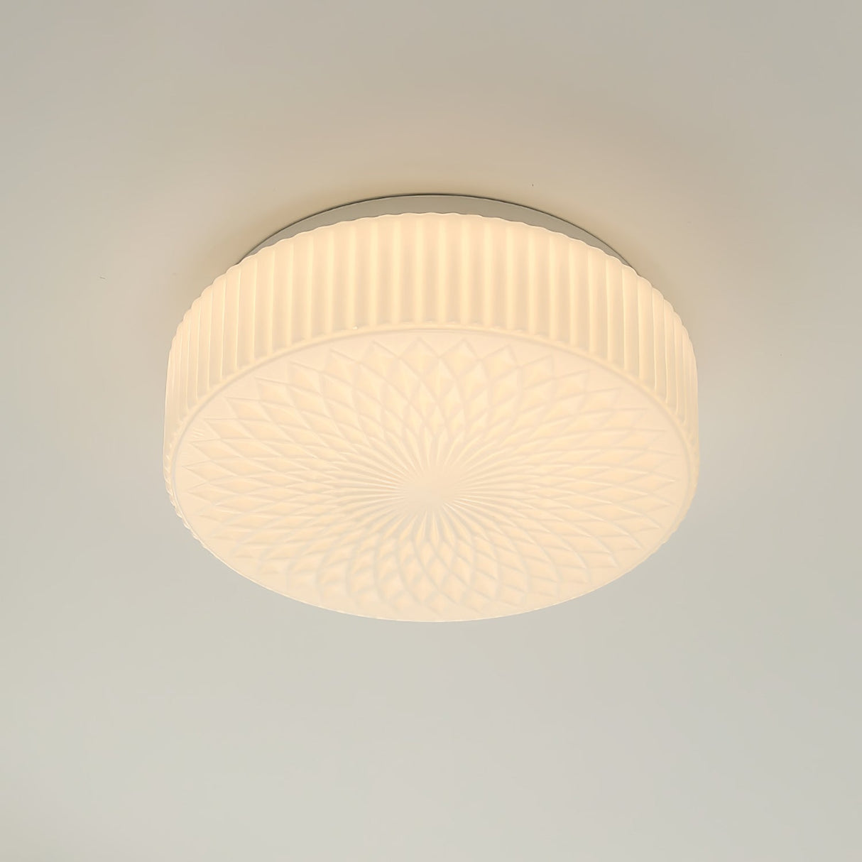 Retro Nostalgie Melkwit Glazen Plafondlamp