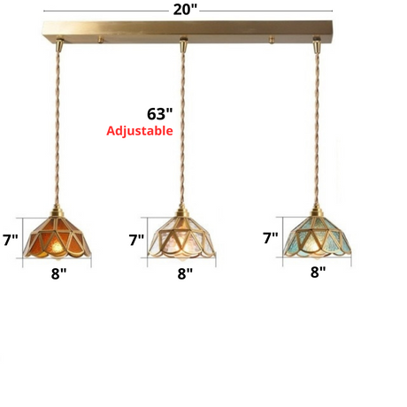 Vintage Glas-in-lood Hanglampen