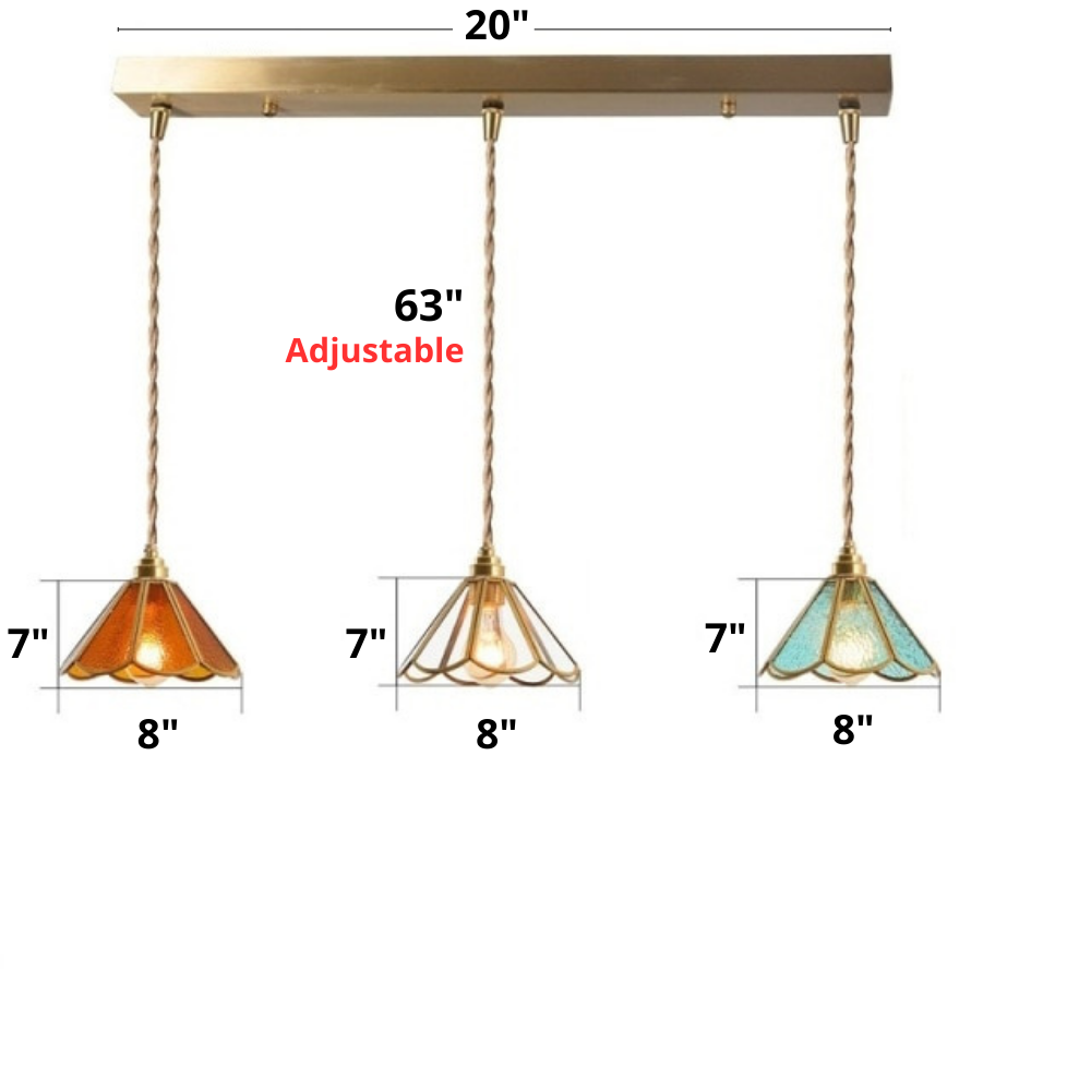 Vintage Glas-in-lood Hanglampen