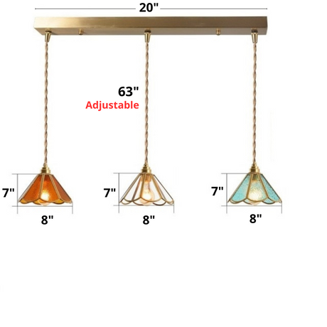Vintage Glas-in-lood Hanglampen