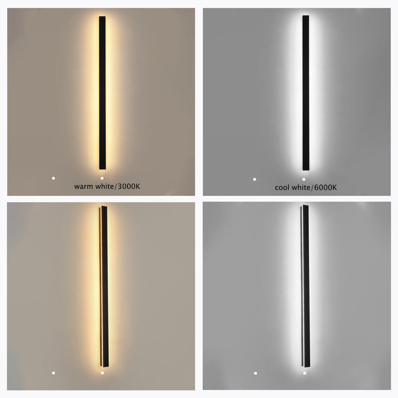 Zenith - Strakke LED Wandlampen Zwart Metaal voor Binnen en Buiten, Modern Design voor Tuin en Hal