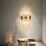Luxe Kristal LED Wandlamp - Goud Metaal/Acryl - Voor Woonkamer & Slaapkamer