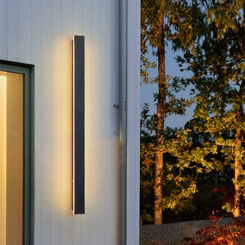 Zenith - Strakke LED Wandlampen Zwart Metaal voor Binnen en Buiten, Modern Design voor Tuin en Hal