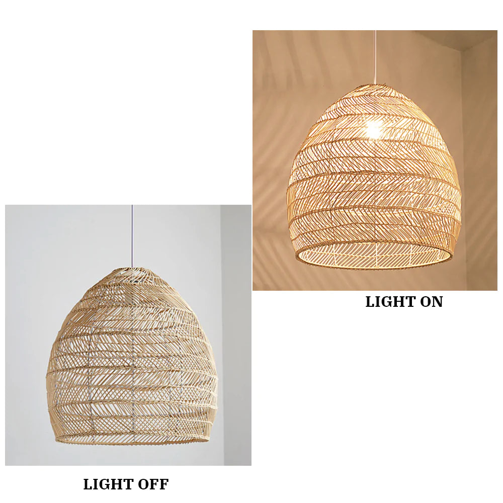 Handgemaakte Rotan Hanglamp Wicker Lampenkap