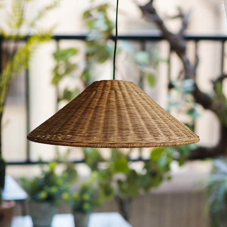 Geweven Rotan Hanglamp Wicker Kegel Lampenkap